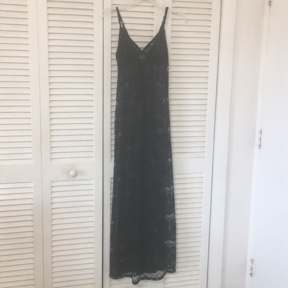Sheer black lace dress